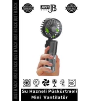 #MiniVantilatör 3 Kademe 1200 mAh Şarjlı Taşınabilir Su Hazneli Püskürtmeli Mini Klima Vantilatör