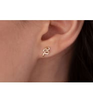 Onseva Kuyumculuk Taşlı Yılan Tragus Piercing 14 Ayar Altın