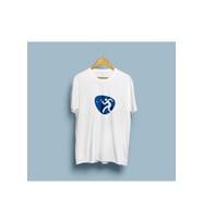 Oversize Olimpiyat Oyunları Masa Tenisi logolu unisex T-shirt