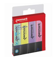 Penmark Fosforlu Kalem 4 Lü Karışık Renk Pastel İşaretleme Kalemi (24 Adet 4 Lü Paket)