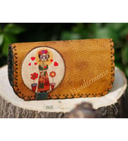 Mexsican Frida Figürlü Büyük Cüzdan Etnik Bohem Retro Vintage Style - HARDAL