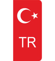 Tr Oto Plaka Sticker 2 Adet 10*5 Cm