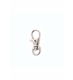 3 cm Lüks Gümüş Metal Anahtarlık Klipsi - Anahtarlık Kancası