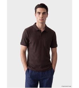 LCWAIKIKI Classic Kahverengi Polo Yaka Erkek Tişört