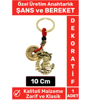 Özel Tasarım Yüksek Kaliteli Dayanıklı Dekoratif Şık Hediyelik ŞANS VE BEREKET Getiren Anahtarlık