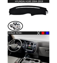 Hyundai H100 2004-2019 Için Uygun Torpido Koruma Halısı Siyah Kenar Renk Siyah