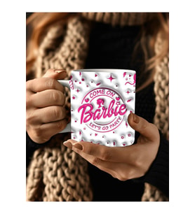 Barbie Baskılı 3D Tasarım Seramik Kupa Mug - Hediyelik Kupa Bardak