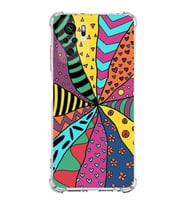 PrintiFy Redmi 10 Uyumlu Retro Color 4 Baskılı Şeffaf Köşe Korumalı Antişok Kılıf