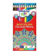 PENSAN KİDZ TAM BOY KURU BOYA KALEMİ 12 RENK - PE56312TBKB