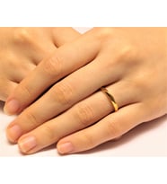 22 Ayar Altın Minimal Yüzük