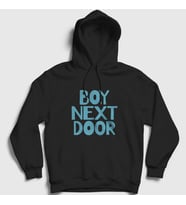 Presmono Unisex Beyaz Logo K Pop Boynextdoor Kapüşonlu Sweatshirt 490970tt (Siyah)
