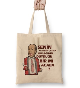 İncinmişsin Dedi Bez Çanta Uzun Saplı