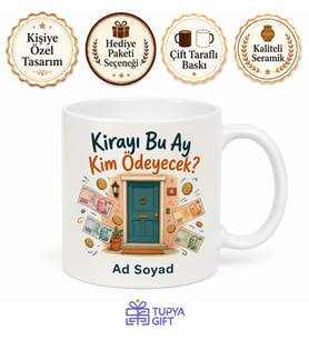 Öğrenci Ev Arkadaşlarına Kirayı Kim Ödeyecek Komik Kupa Bardak Hediye
