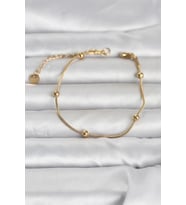 316L Çelik Gold Renk Top Zincirli Kadın Bileklik 5886