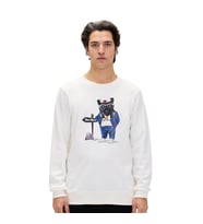Bad Bear 24.02.12.020 Panther Crewneck Sweatshirt Beyaz