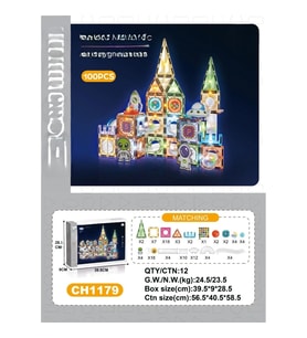7.5CM Işıklı Blok 100 Parça