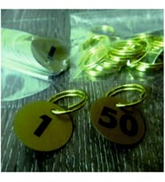 Vestiyer Numarası, Tek Taraflı, ÇİFT TAKIM (Gold Renk)