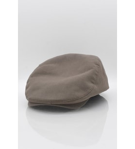 Erkek Kahve Kasket Keten Yazlık Flat Cap Şapka (Kahverengi)