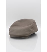 Erkek Kahve Kasket Keten Yazlık Flat Cap Şapka (Kahverengi)