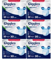 Giggles Hasta Bezi Yetişkin Emici Külot M-Orta Medium 180 Adet (6PK*30)