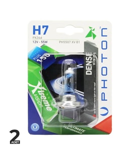 Photon Xtreme Vision Dense 12V H7 %150 Fazla Işık 2 ADET