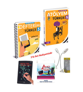 Arı Yayıncılık 2024-2025 Müfredat 5.Sınıf Türkçe Defterim + Atölyem Mega Set (Çok Renkli)