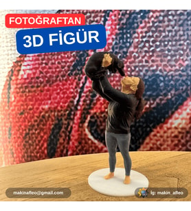 MakinaFleo Kişiye Özel 3D Evcil Hayvan & İnsan Figürü (15cm)