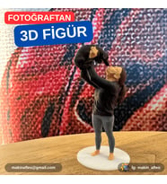 MakinaFleo Kişiye Özel 3D Evcil Hayvan & İnsan Figürü (15cm)