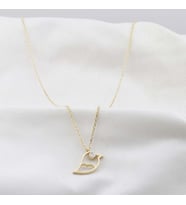 Pırlanta Taş Serçe 0.02 CT Gold Micron Kaplama Gümüş Kolye