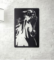 Gowpenart Tekli At Ev&Ofis Metal Duvar Tablosu