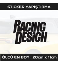racing siyah etiket sticker - 2 adet çıkartma araba motosiklet kask atv tablet pc buzdolabı otomobil bilgisayar uyumlu