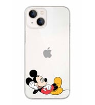 Apple iPhone 13 Uyumlu Kapak Mickey Mouse Tasarımlı Şeffaf Silikon Kılıf