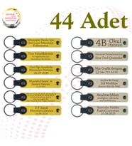 Sarı & Sütlü Kahve, 44’lü Set, Tarih ve İsimli Deri Hediyelik, Dans Kursu Mezunlarına Anı Hediyesi