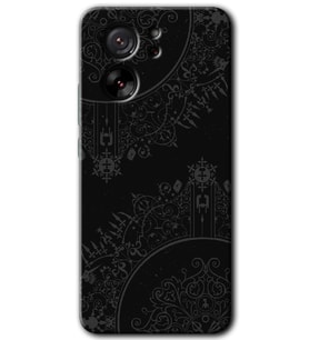 Xiaomi Mi 13T Pro Kılıf HD Desen Baskılı Arka Kapak - Siyah Mandala