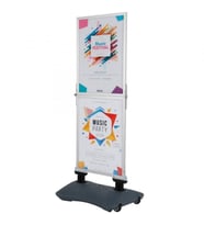Wind Pro Slim 2 Katlı Gri Kaldırım Panosu
