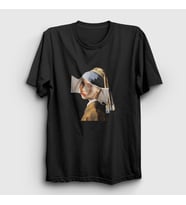 Presmono Unisex Siyah Vermeer V2 Billie Eilish T-Shirt 155053tt