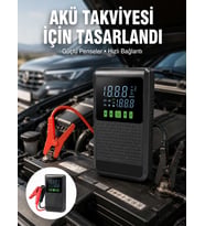 4’ü 1 Arada Jump Starter Hava Kompresörü Powerbank ve LED Fener Yeni Nesil