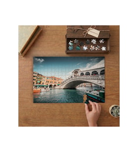 Golden Gate Köprüsü Tasarımı 240 parça Ahşap Puzzle Ahşap Kutuda MP00038