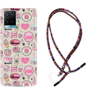 Vivo Y11S Y21S Y20 Y20S Y70 Kılıf Boyun Asklı Rasta Silikon Donut Flamingo 1415