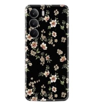 Realme C75 Kılıf Boutique Baskılı Resimli Siyah Fon Çiçek Pcode -045