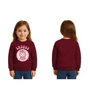 Unisex Labubu Baskılı Çocuk Swaetshirt 3 İplik Şardonlu (Bordo)