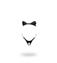 Mulvxbrf Brf02 Siyah Harness Takım Suni Deri Zincir Detaylı Bralet Alt Takımı - Brf1234 (Mulvix)