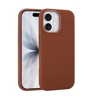 iPhone 17 Kılıf M-Safe Şarj Özellikli Kumaş Tasarımlı Miami Sert PC Kılıf
