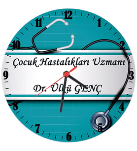 Biresimden Doktora Hediye İsimli Ofis Muayenehane Duvar Saati