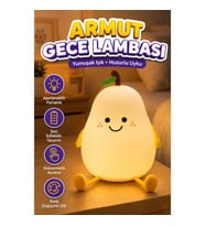 USB Şarjlı Armut Tasarımlı Dokunmatik Renk Değişimli LED Gece Lambası