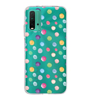PrintiFy Xiaomi Redmi 9T ile Uyumlu 1mm Slim Fit Water Color 6 Baskılı Şeffaf  Kılıf