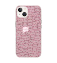 Iphone 14 Uyumlu Cute Pink Pig Tasarımlı Şeffaf Telefon Kılıfı