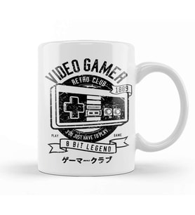 Video Gamer 8 Bit Kupa Bardak Porselen
