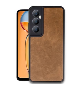 Realme C65 Kılıf Aras Deri Kapak - Taba