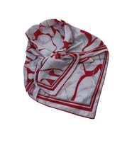 Mısırlı Eşarpları Soft Pamuk Eşarp (Beyaz - Kırmızı)